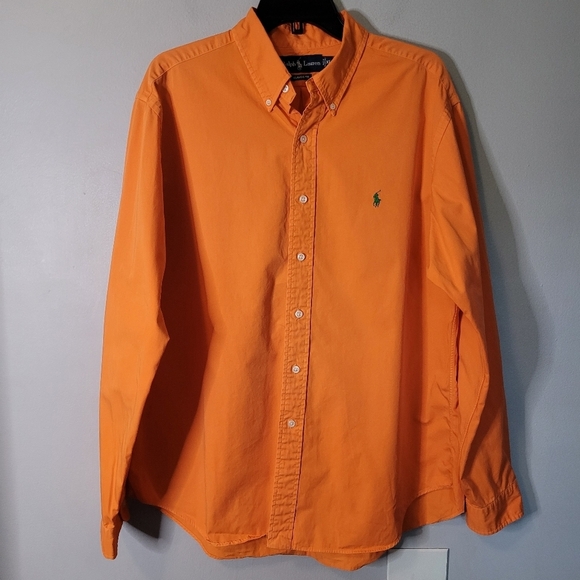 Polo Ralph Lauren Other - POLO RALPH LAUREN men's orange button-down long sleeve preppy casual shirt XL